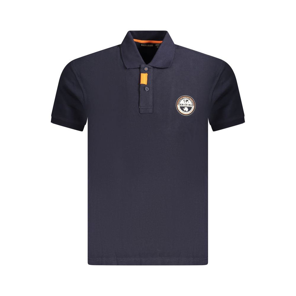 Napapijri Blue Cotton Polo Shirt for Elevated Style