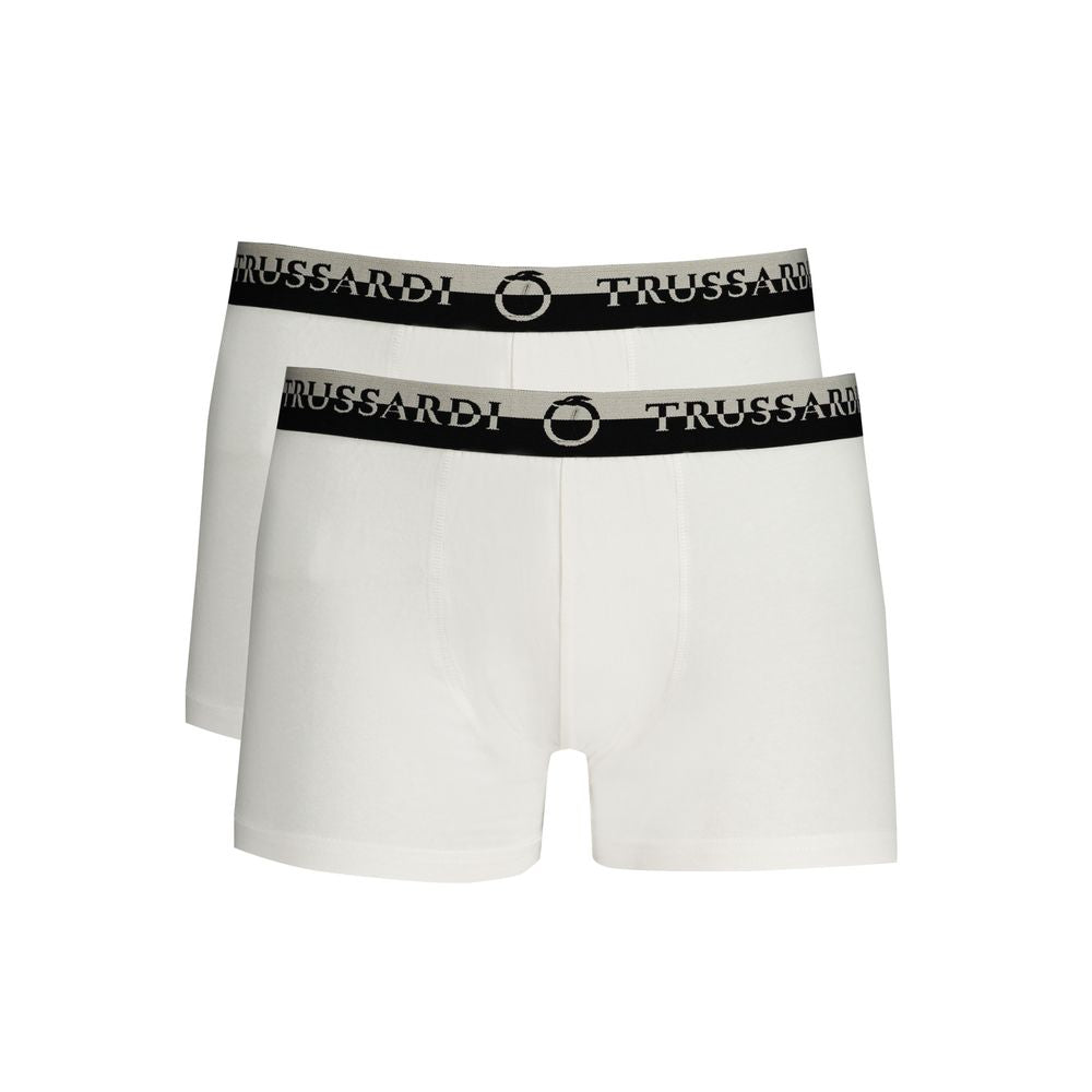 Trussardi White Cotton Underwear Set for Elevated Essentials