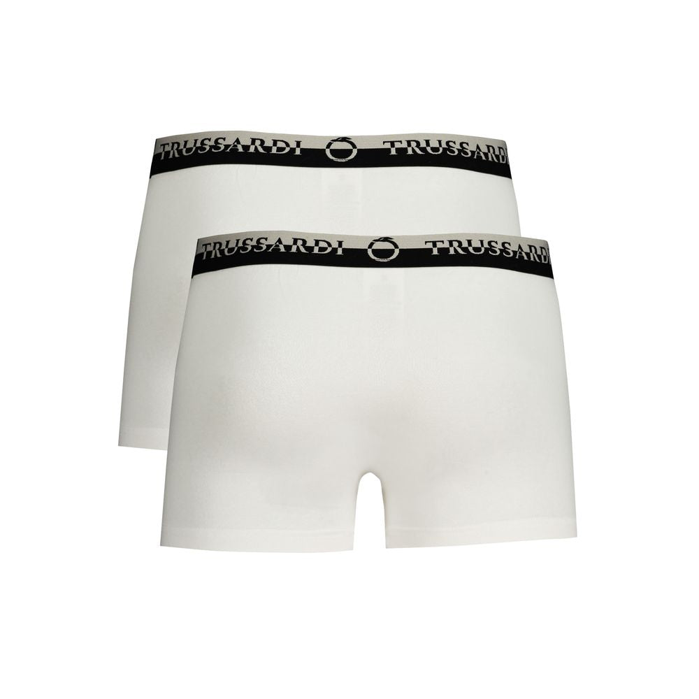 Trussardi White Cotton Underwear Set for Elevated Essentials