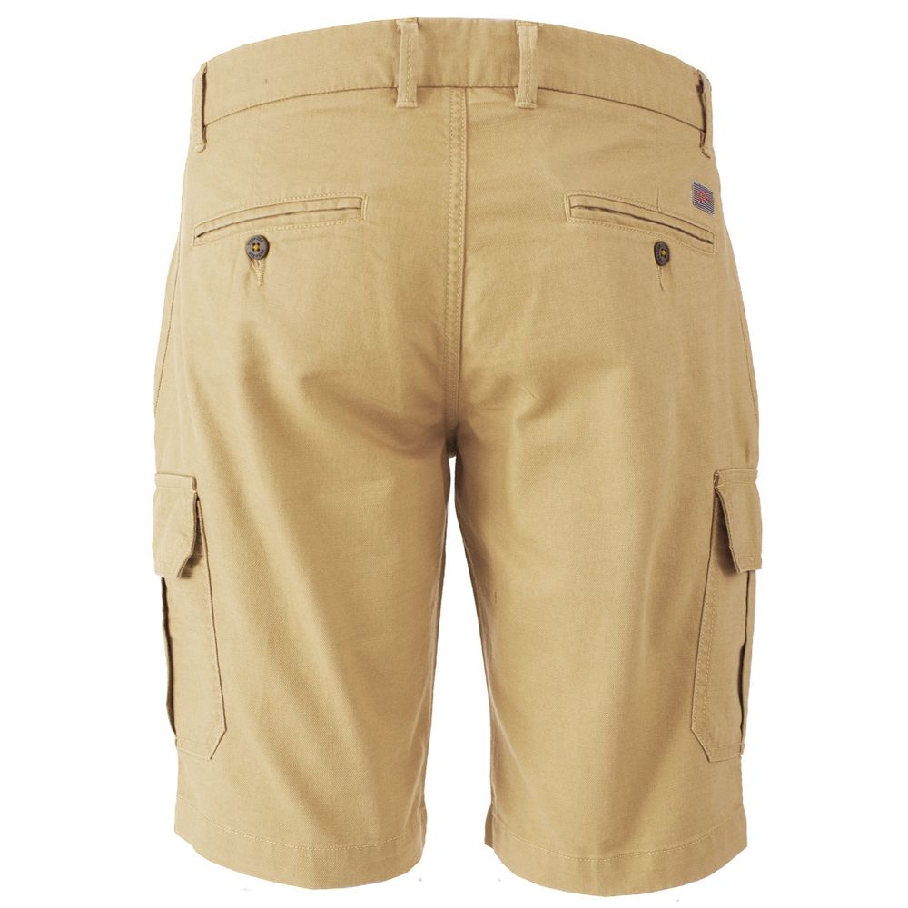 Yes Zee Beige Cotton Short for Elevated Casual Elegance