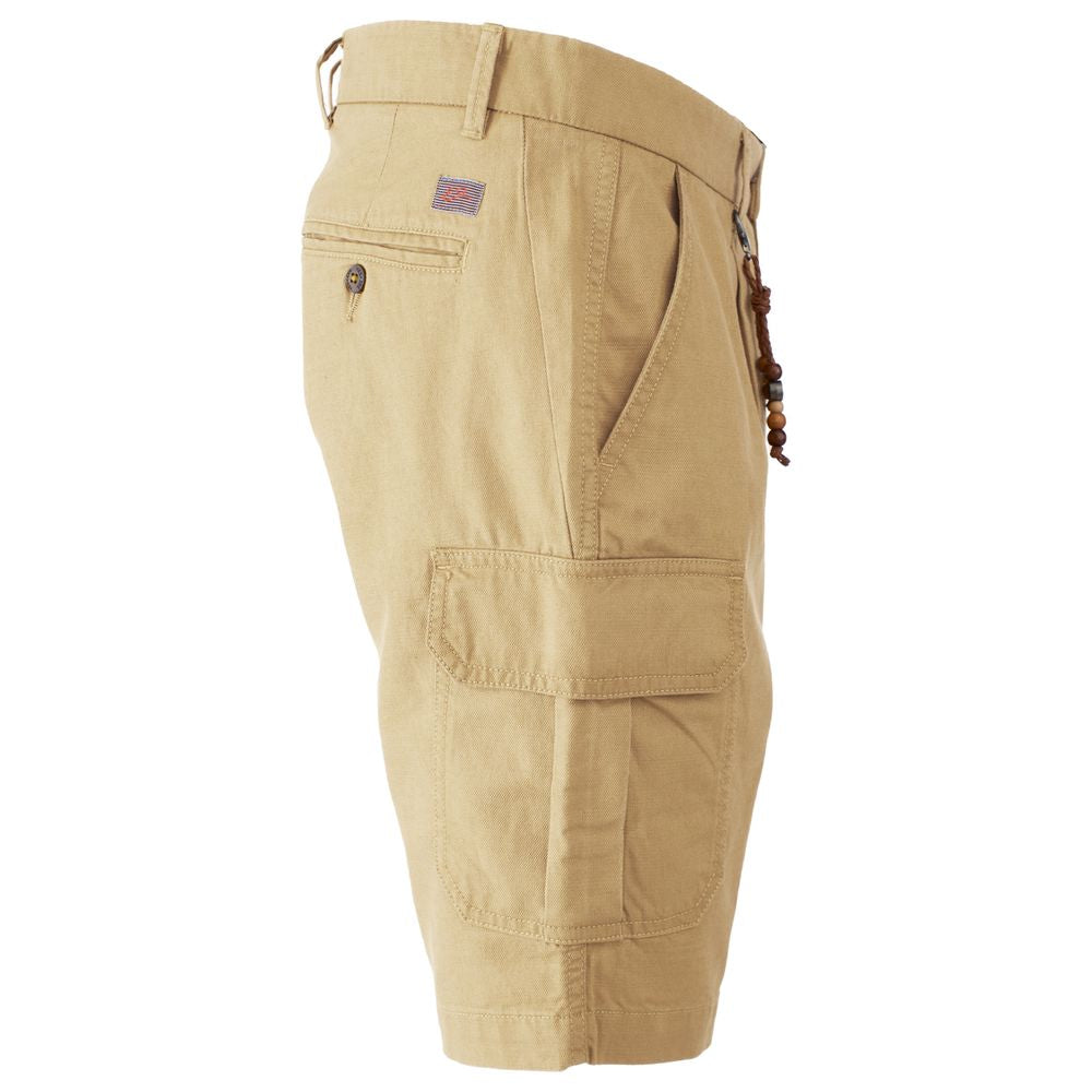 Yes Zee Beige Cotton Short for Elevated Casual Elegance