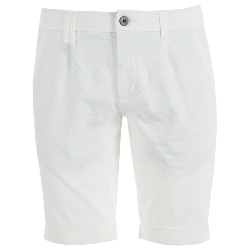 Yes Zee White Cotton Short - Contemporary Elegance Redefined