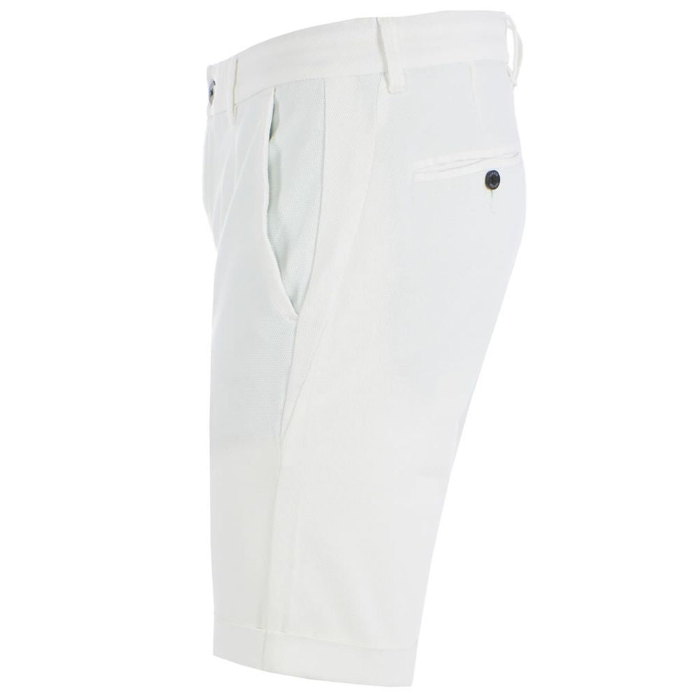 Yes Zee White Cotton Short - Contemporary Elegance Redefined