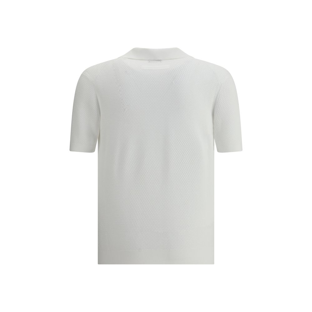 ZEGNA Navy Cotton Knit Polo Shirt - Sophisticated Luxury Essential