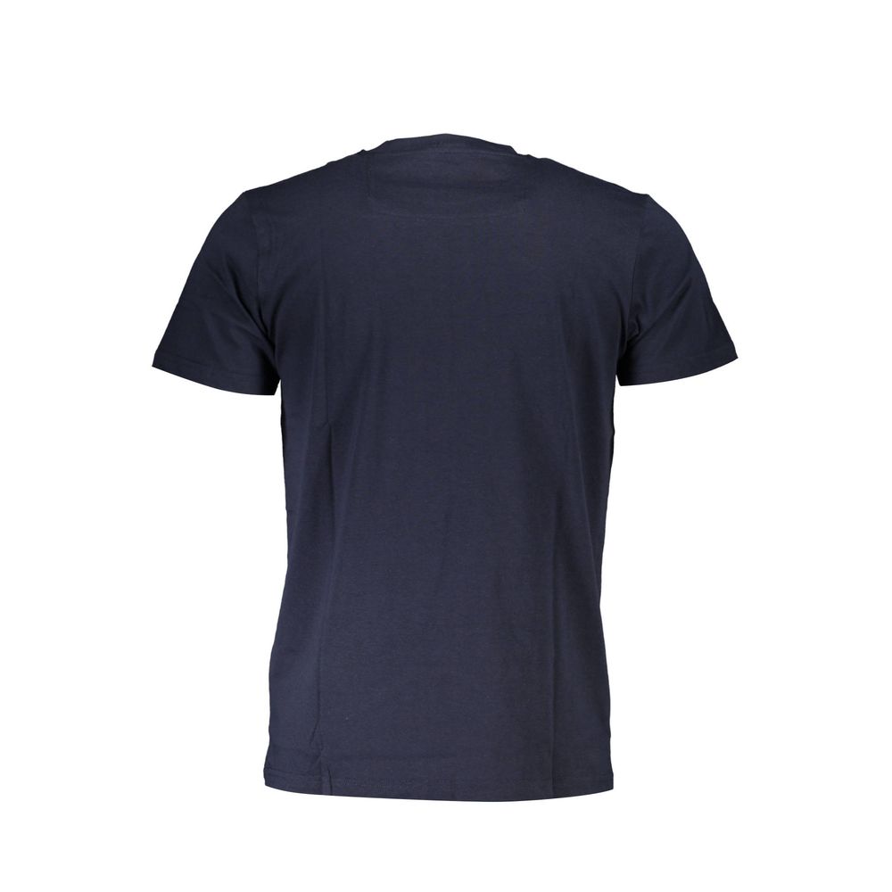 Cavalli Class Blue Cotton T-Shirt for Effortless Elegance