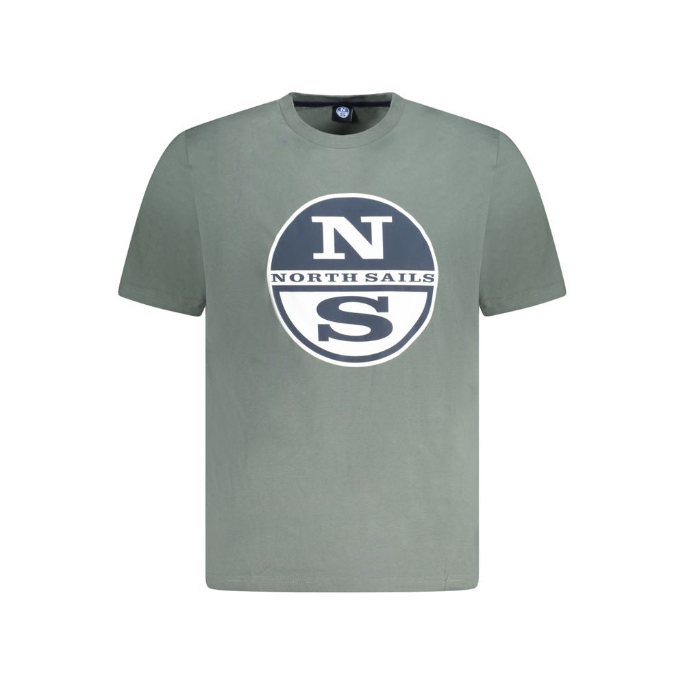 North Sails Green Cotton T-Shirt for Sophisticated Style