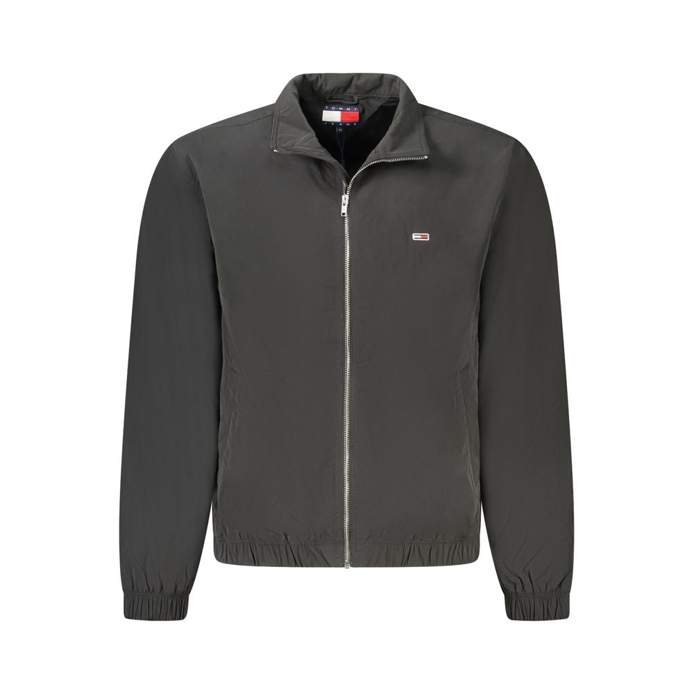 Tommy Hilfiger Black Wool Jacket for Effortless Sophistication