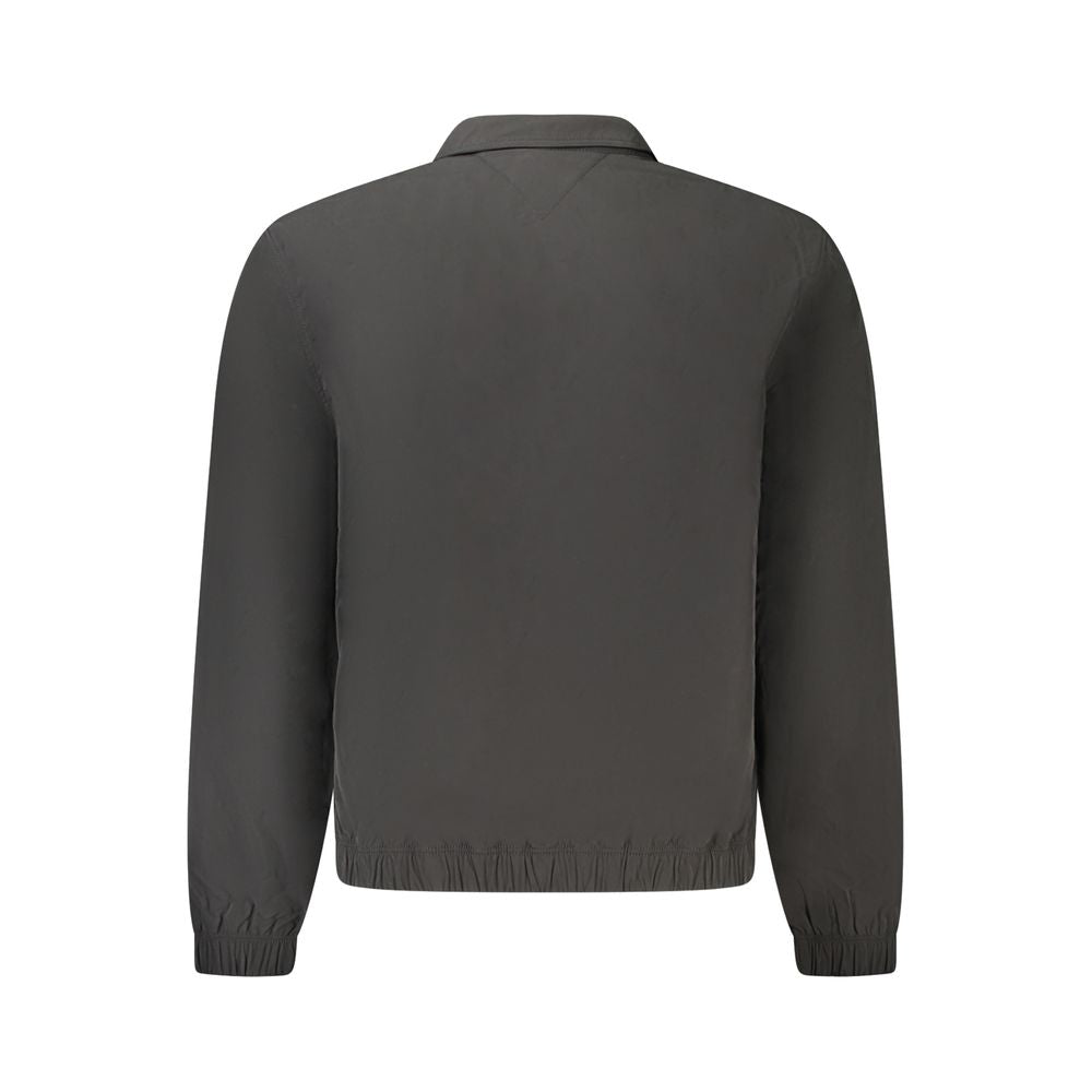 Tommy Hilfiger Black Wool Jacket for Effortless Sophistication