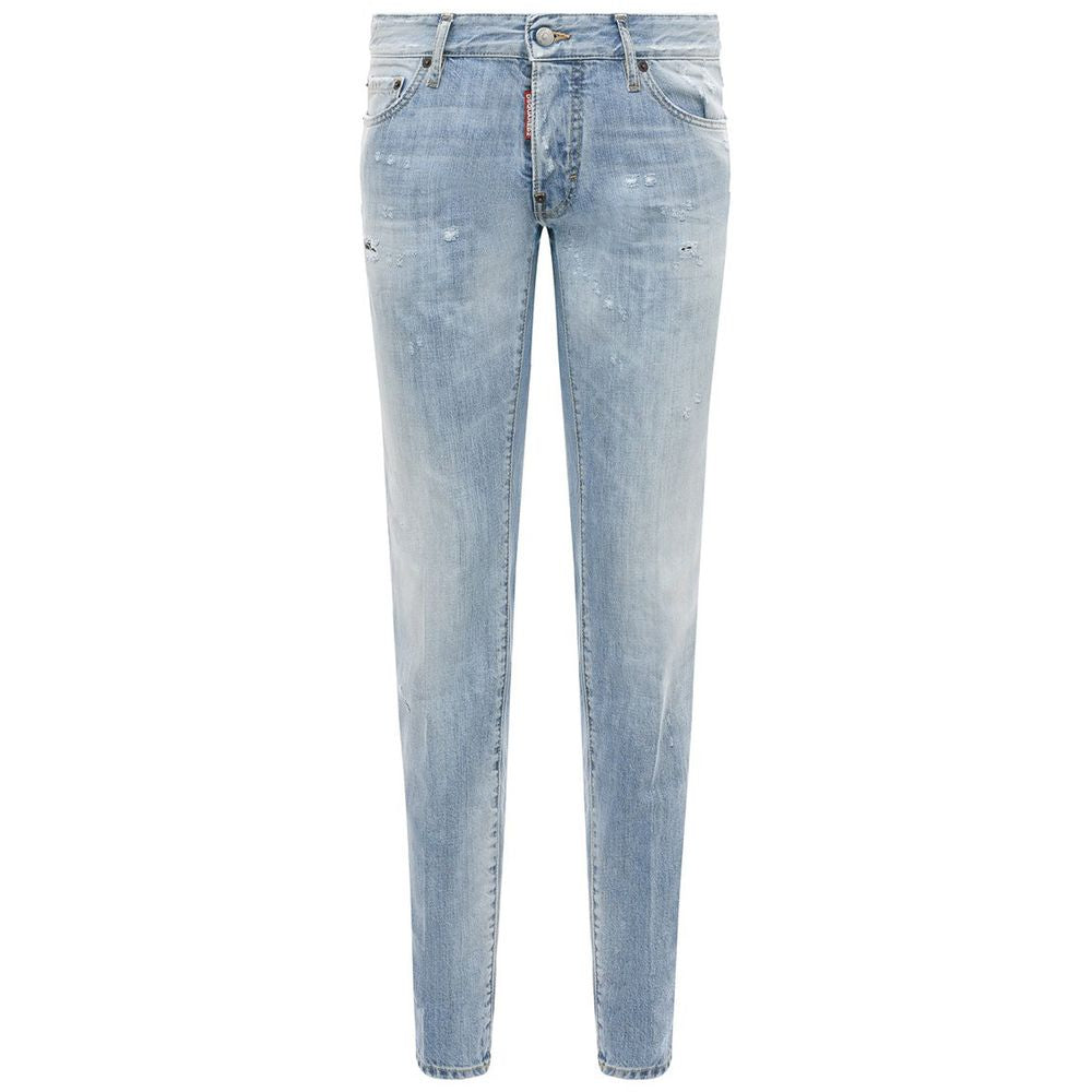 Dsquared² Light Blue Cotton Jeans for Effortless Elegance