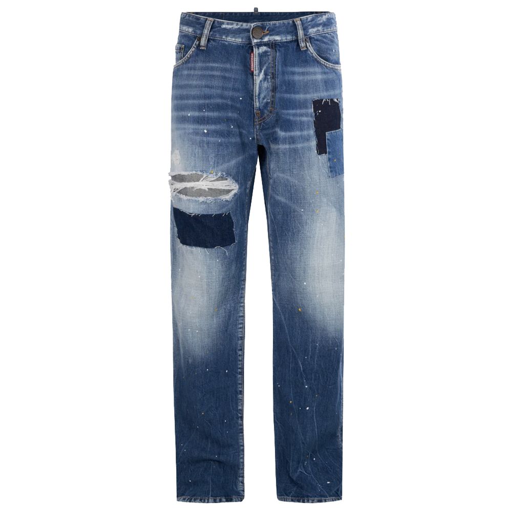 Dsquared² Blue Cotton Jeans For Effortless Elegance