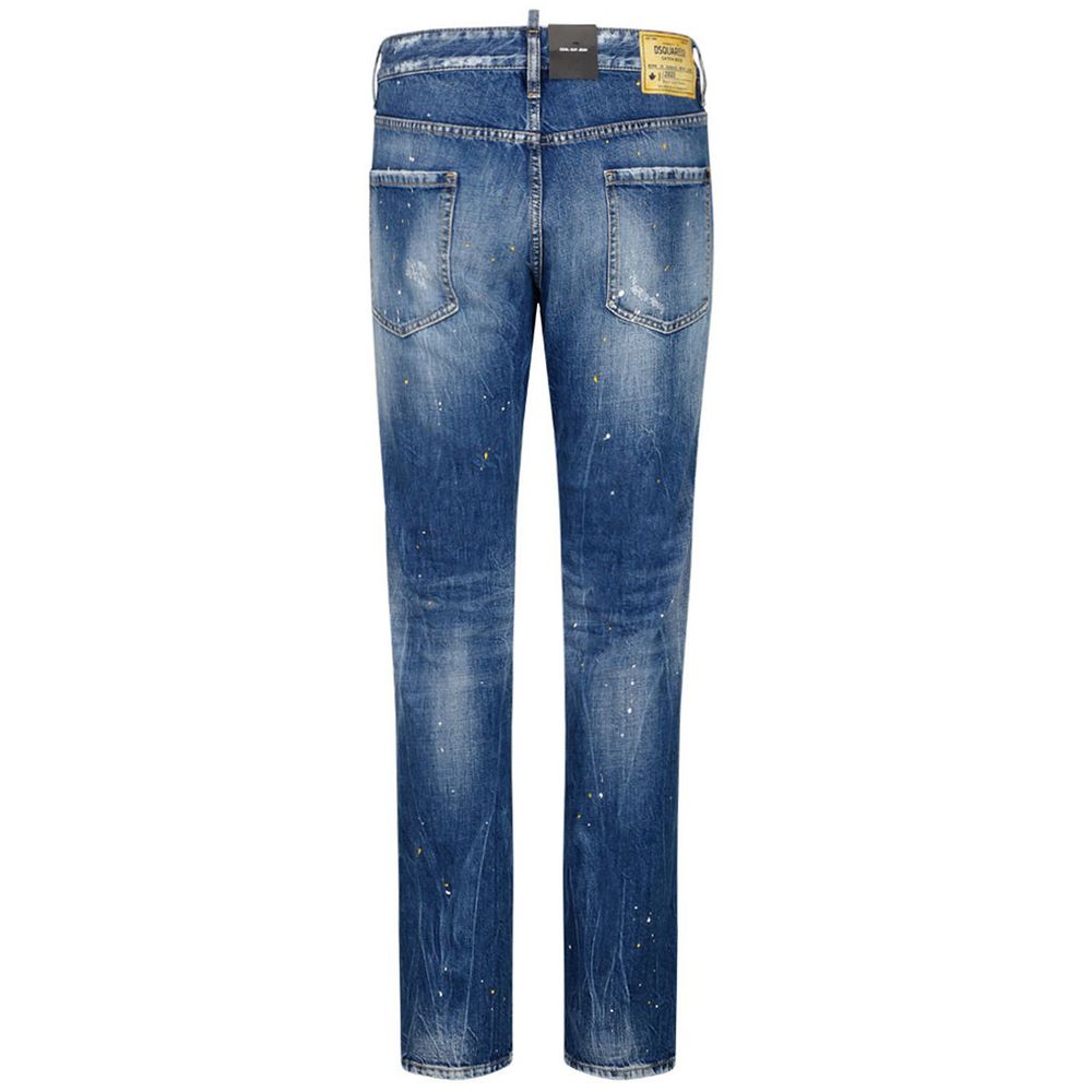Dsquared² Blue Cotton Jeans for Effortless Elegance