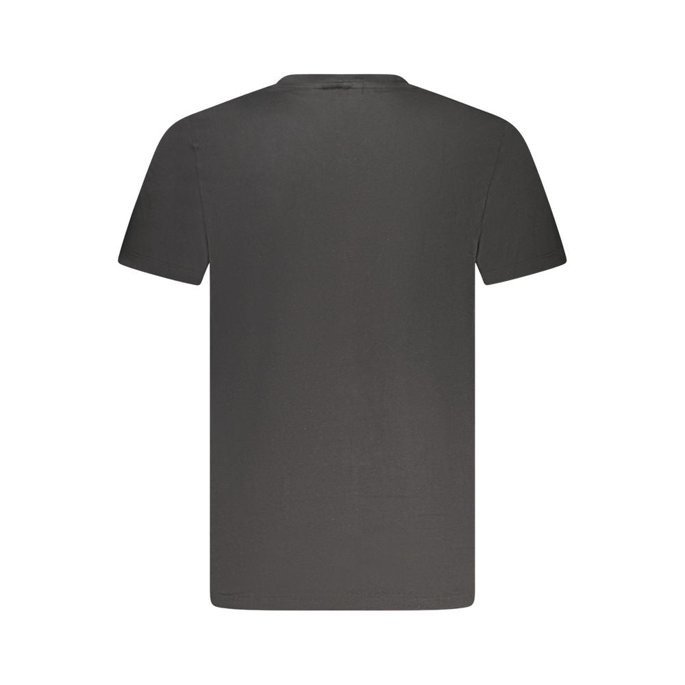 Calvin Klein Black Cotton V-Neck T-Shirt for Effortless Elegance
