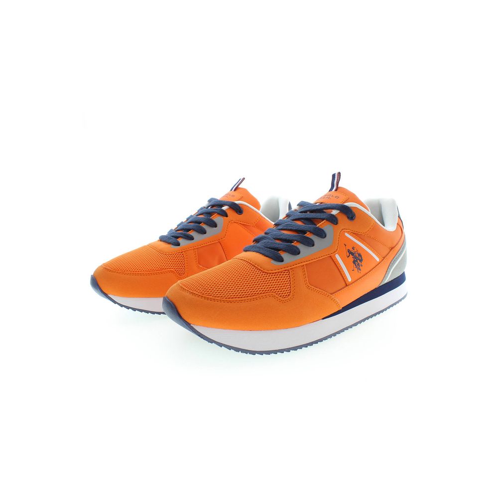 U.S. POLO ASSN. Orange Canvas Sneakers for Elevated Style