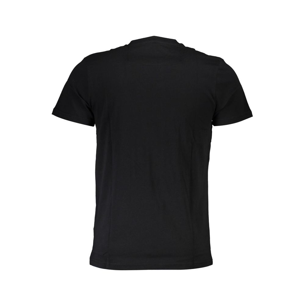 Cavalli Class Black Cotton T-Shirt for Effortless Elegance