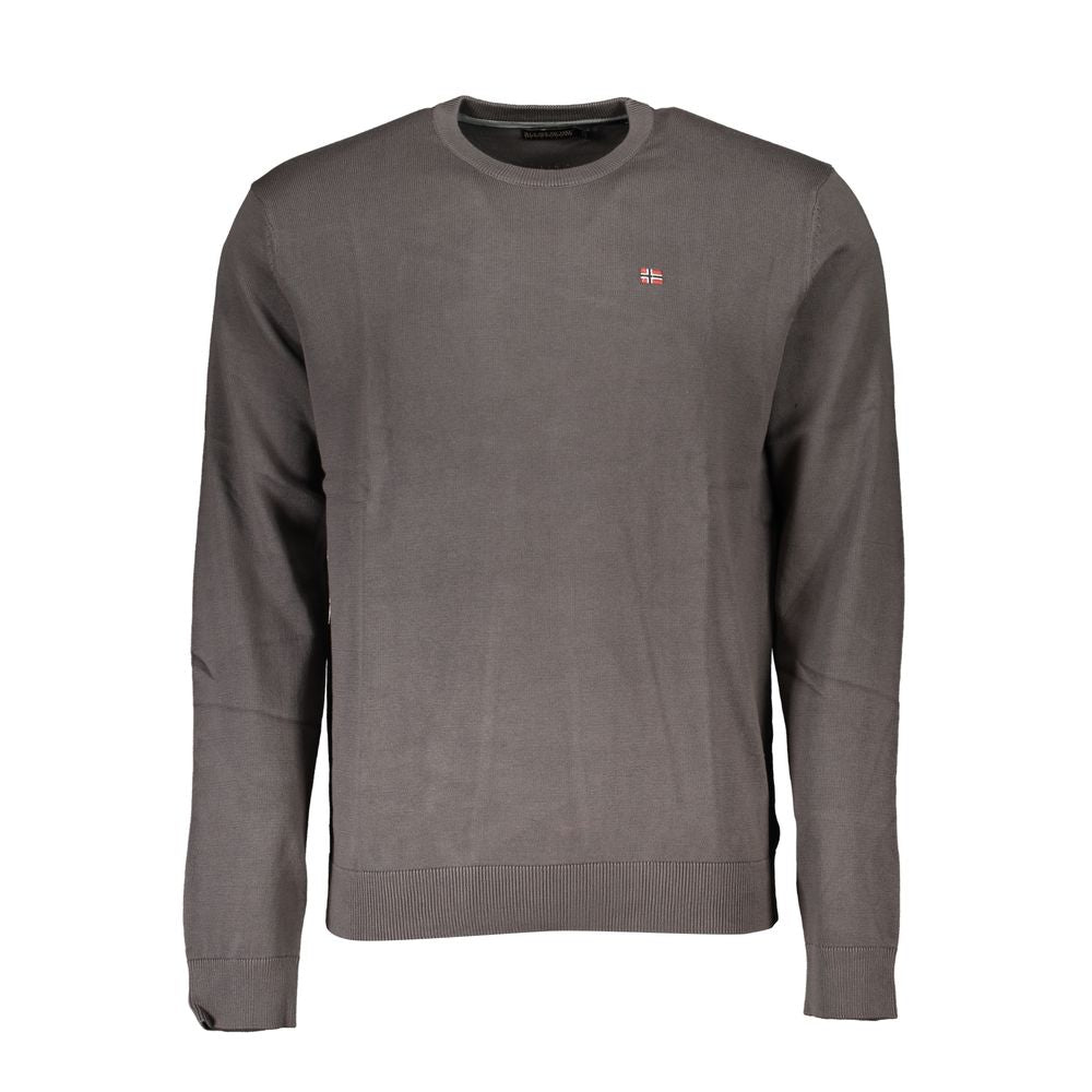Napapijri Gray Cotton Sweater for Effortless Elegance