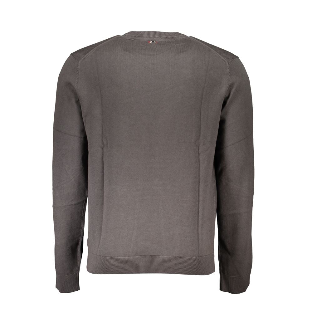 Napapijri Gray Cotton Sweater for Effortless Elegance