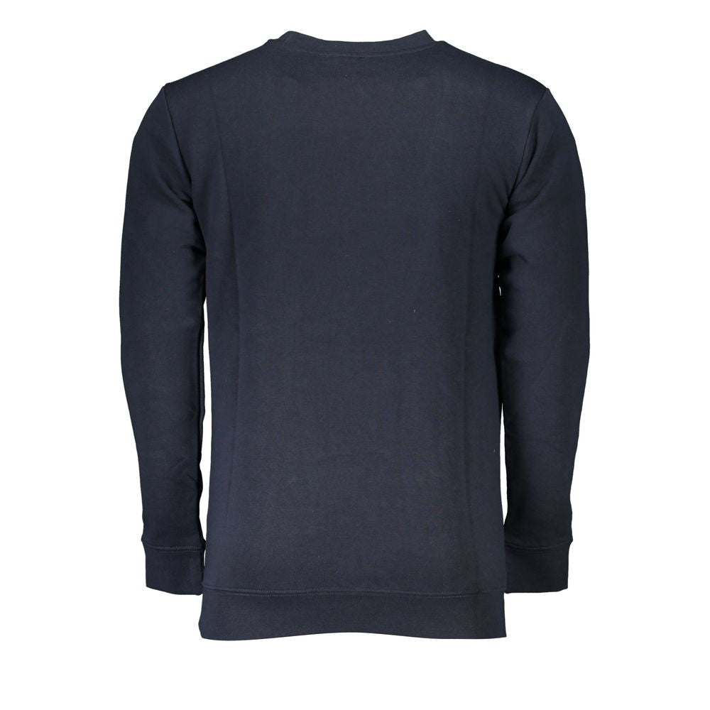 Cavalli Class Blue Cotton Sweater for Elevated Elegance