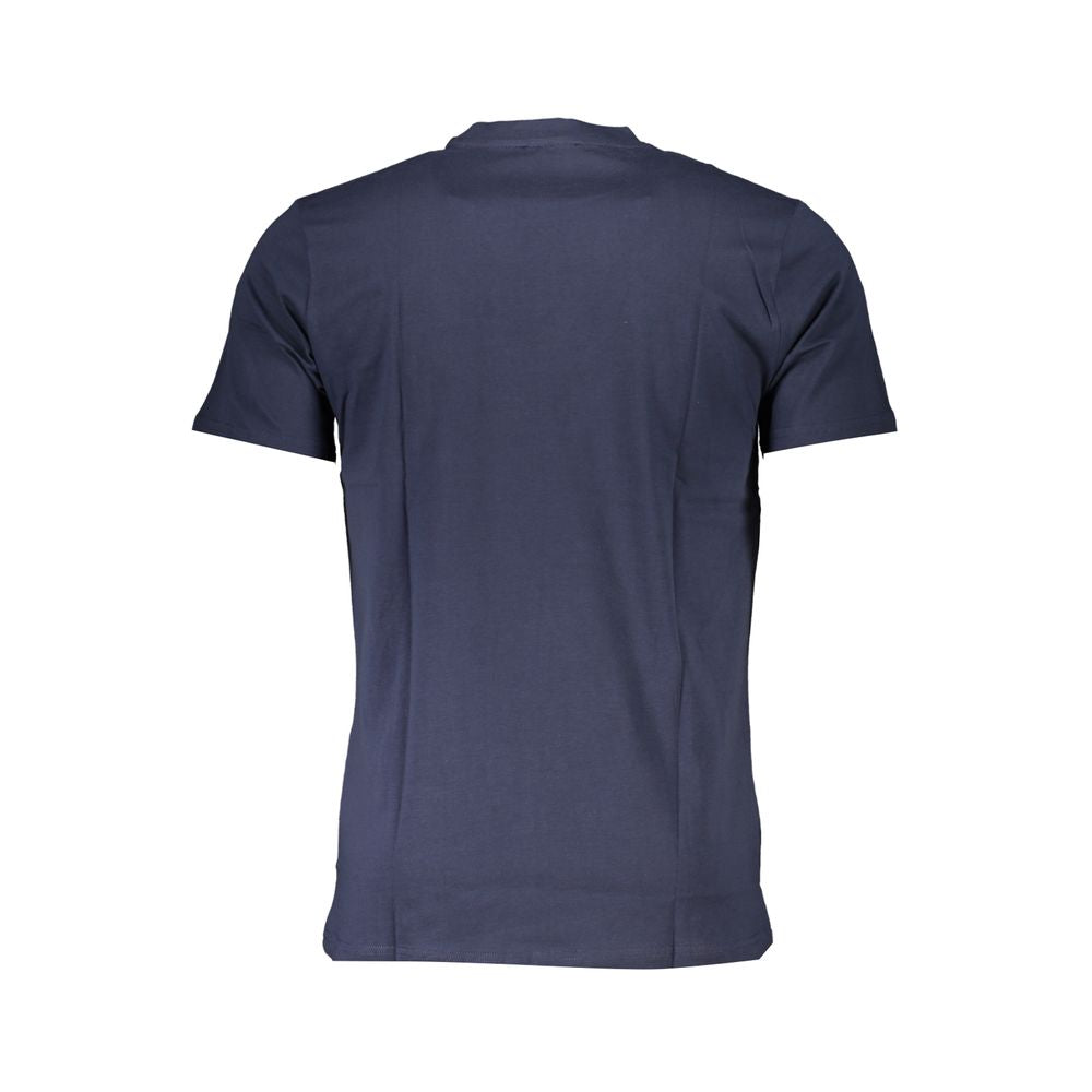 Cavalli Class Blue Cotton T-Shirt for Effortless Elegance