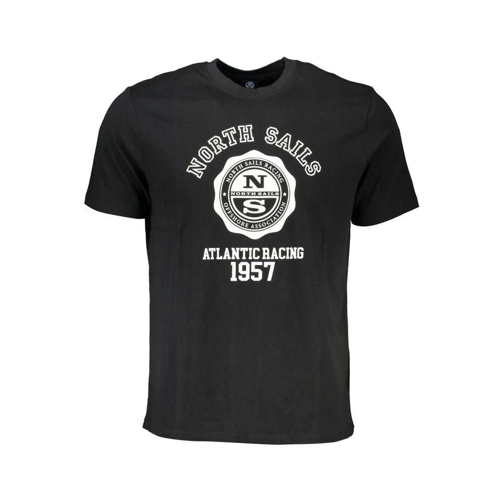 North Sails Black Cotton T-Shirt for Effortless Elegance