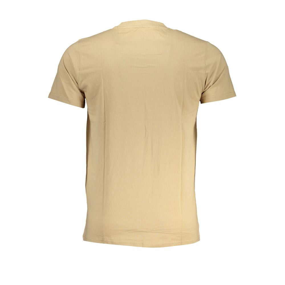 Cavalli Class Beige Cotton T-Shirt for Elevated Casual Style