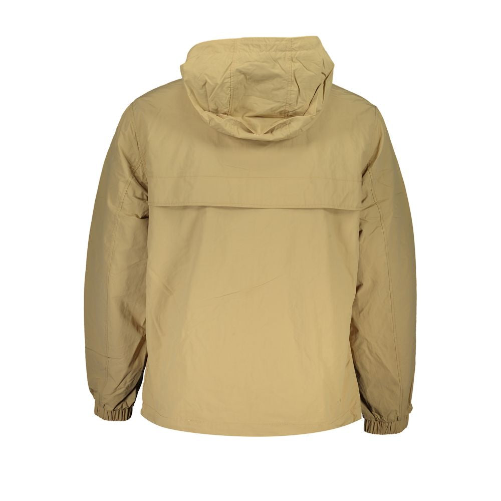 Tommy Hilfiger Beige Recycled Nylon Jacket for Effortless Elegance