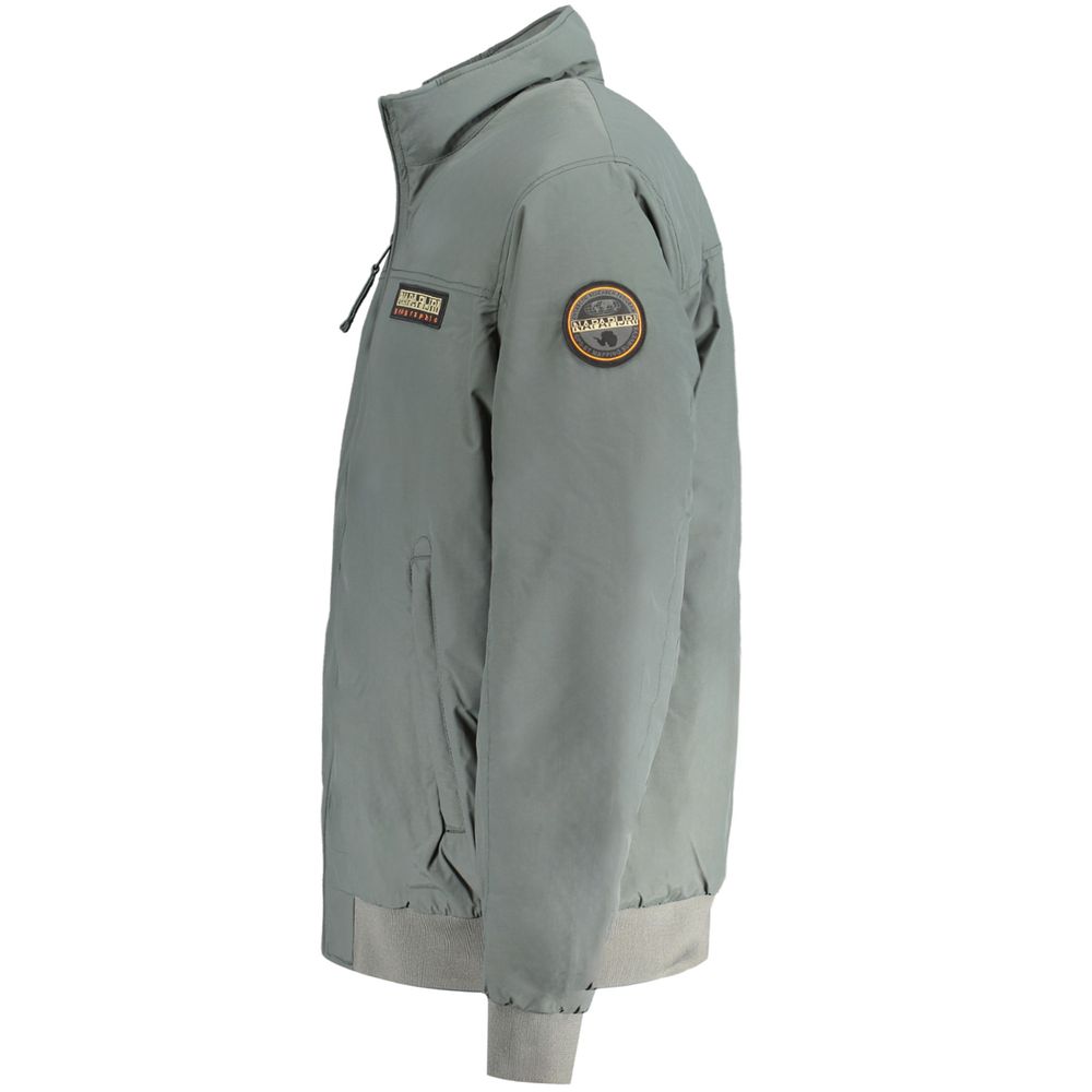 Napapijri Green Cotton Jacket with Sustainable Design Excellence