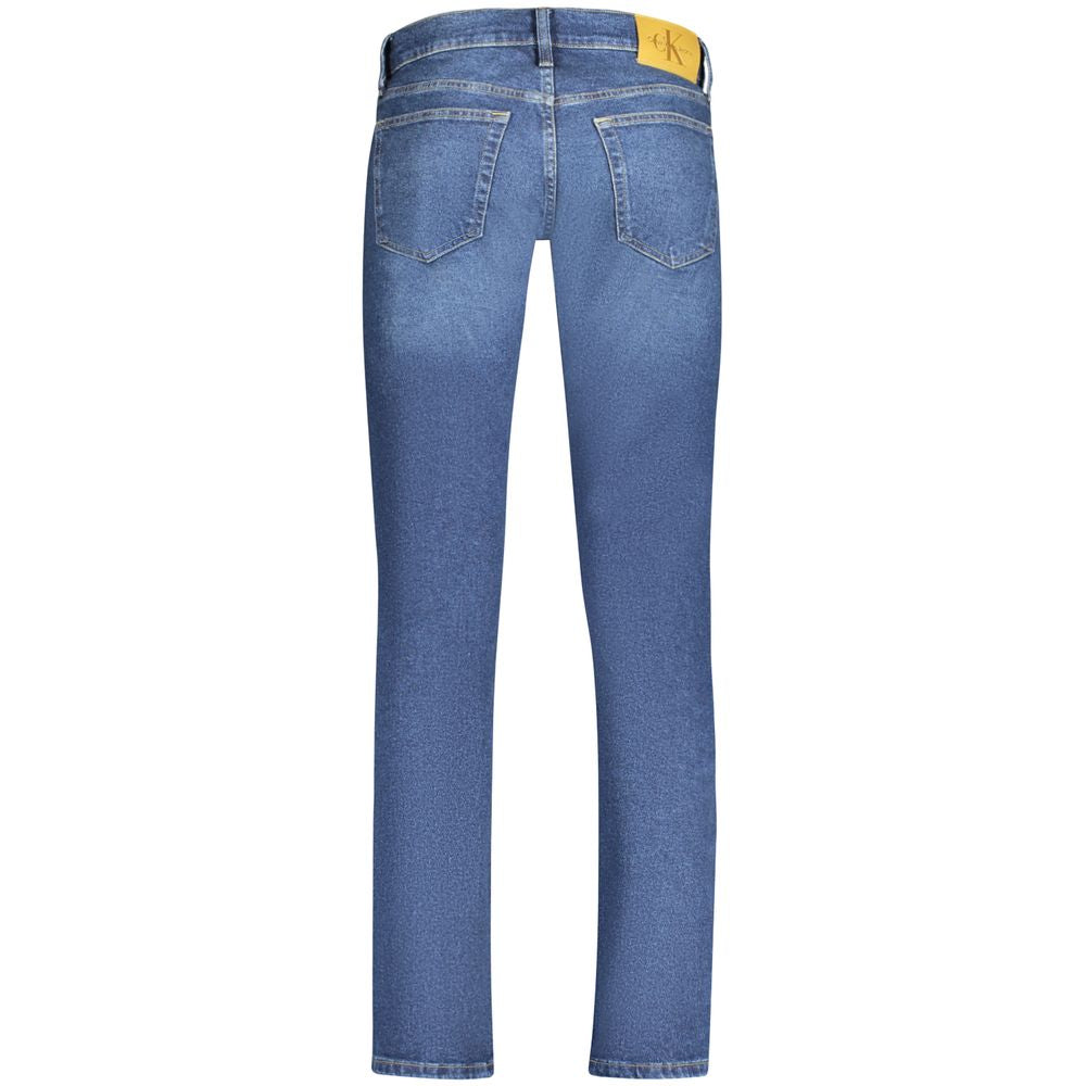 Calvin Klein Blue Cotton Jeans for Effortless Elegance