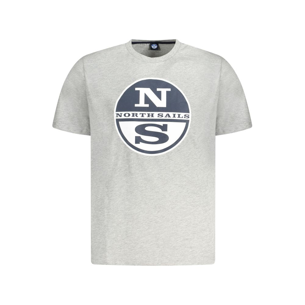 North Sails Gray Cotton T-Shirt for Elevated Casual Style