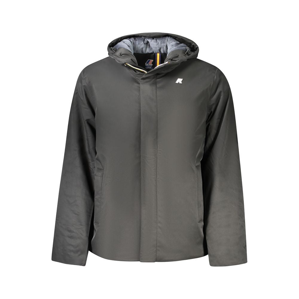 K-WAY Black Nylon Jacket for Effortless Urban Elegance