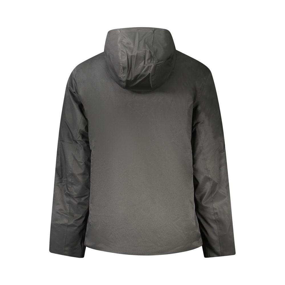 K-WAY Black Nylon Jacket for Effortless Urban Elegance