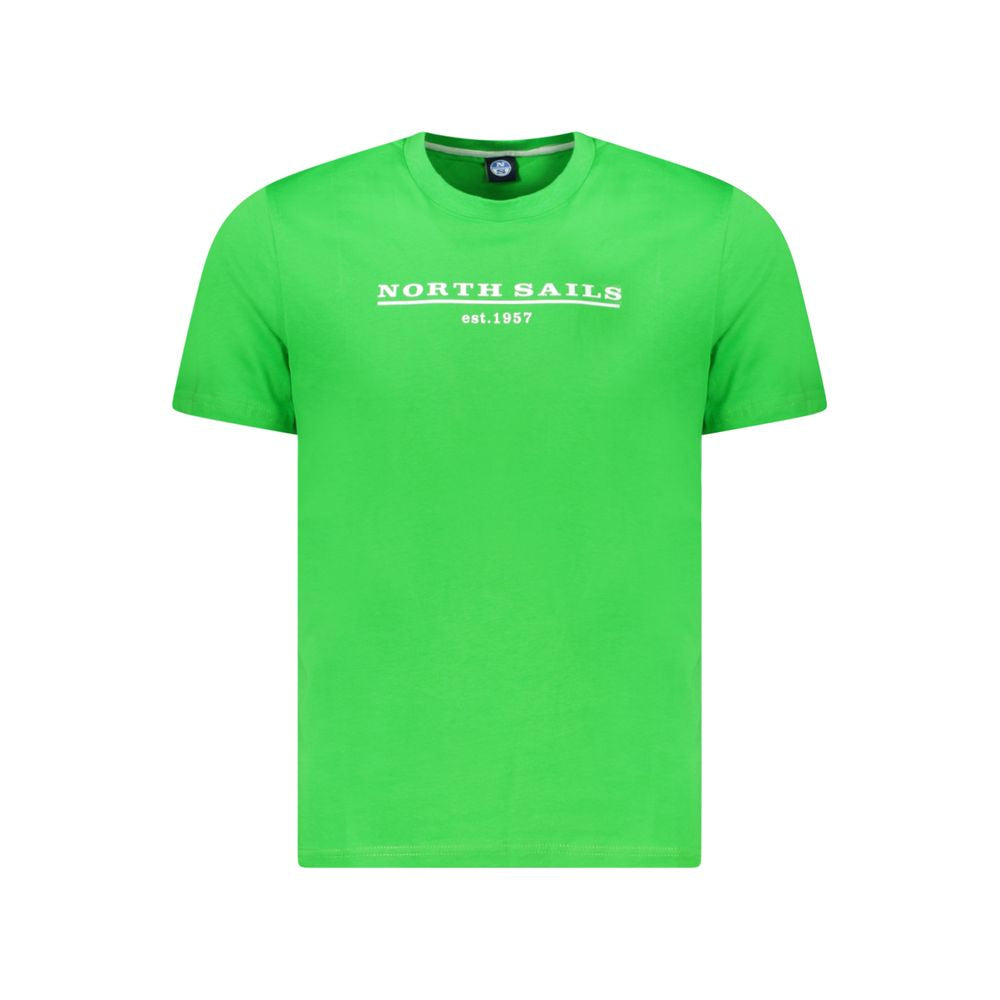 North Sails Green Cotton T-Shirt for Effortless Elegance