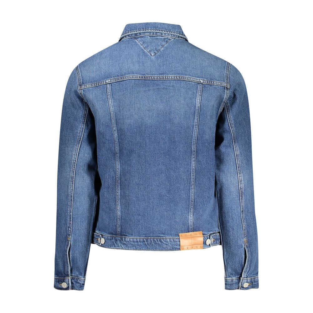 Tommy Hilfiger Blue Cotton Jacket for Elevated Style
