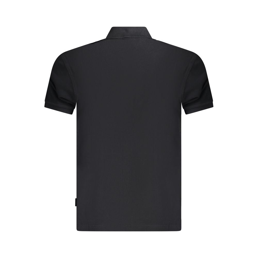 Napapijri Black Cotton Polo Shirt for Elevated Style
