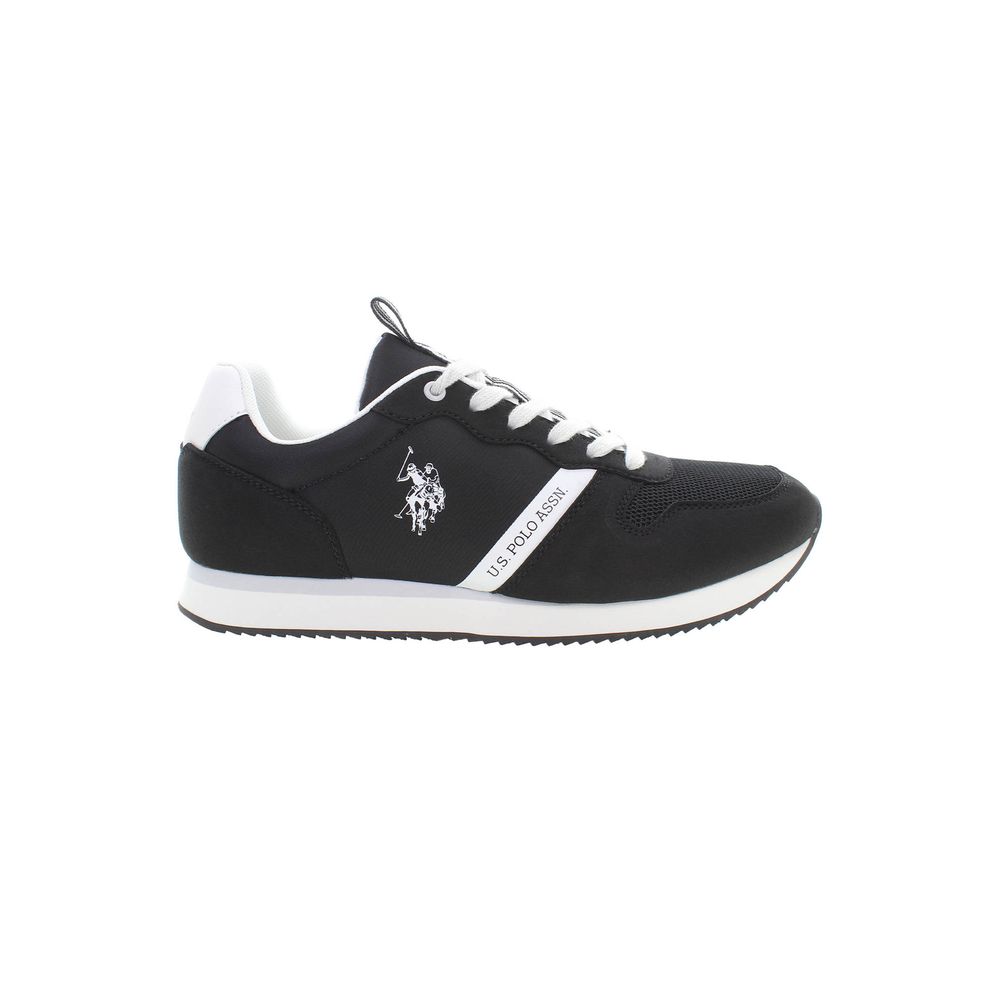 U.S. POLO ASSN. Black Leather Sneaker of Distinction and Style