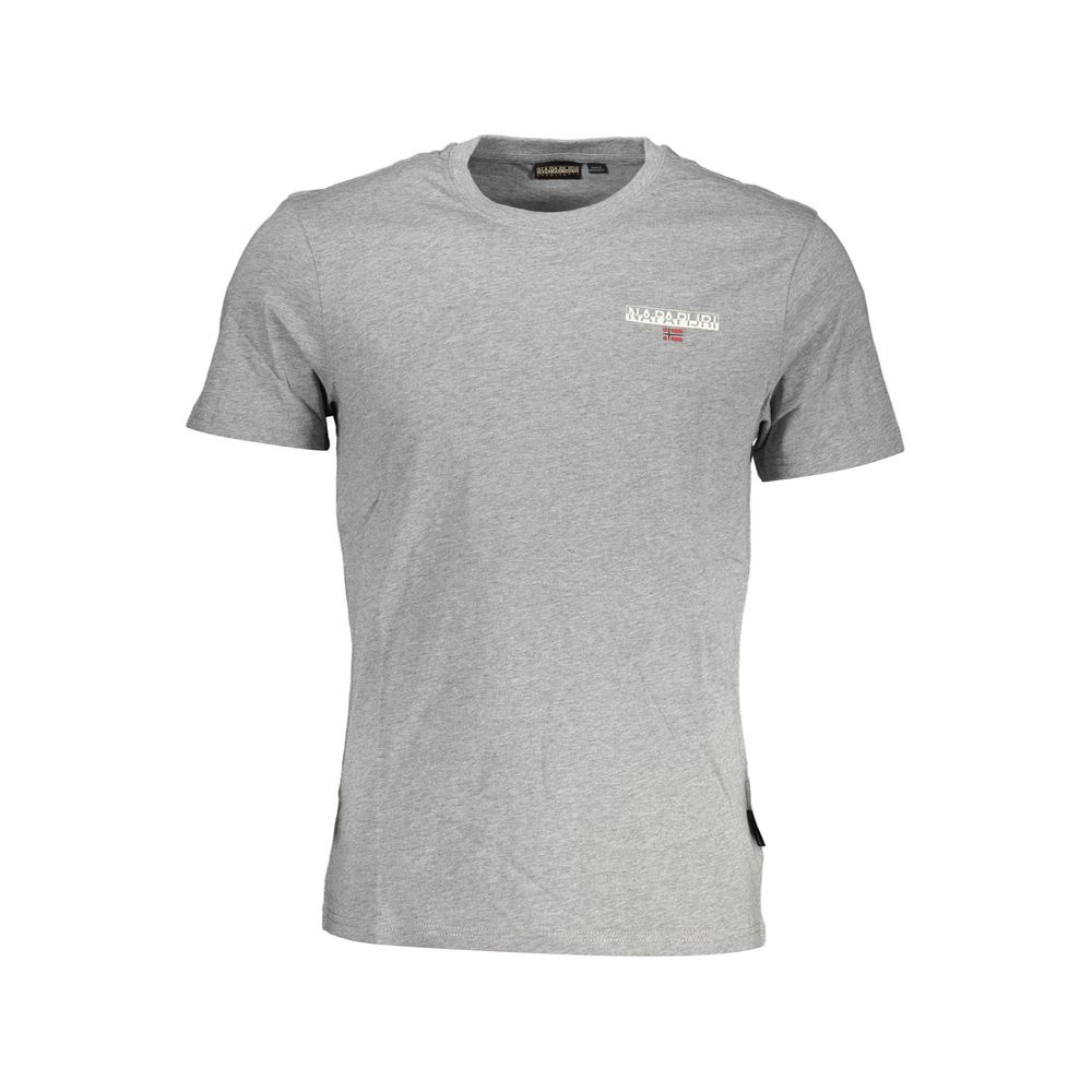 Napapijri Gray Cotton T-Shirt for Effortless Elegance