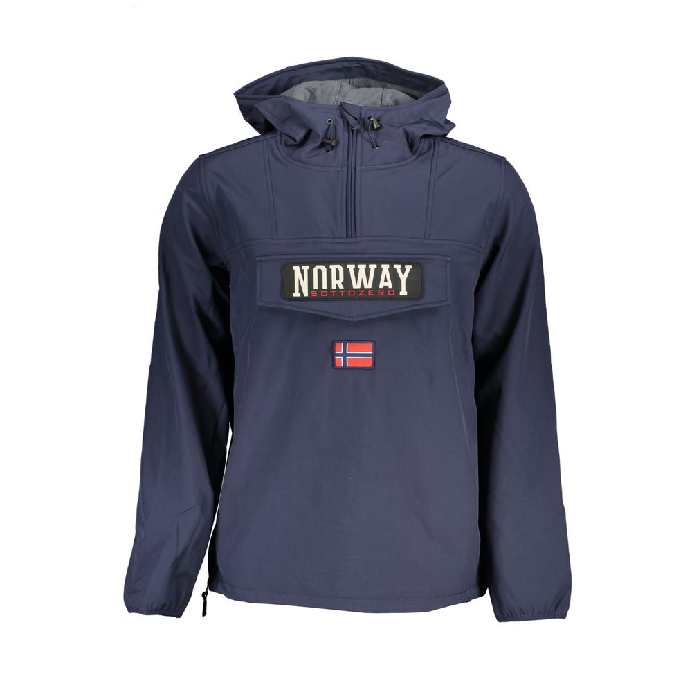 Norway 1963 Bold Blue Soft Shell Hooded Jacket