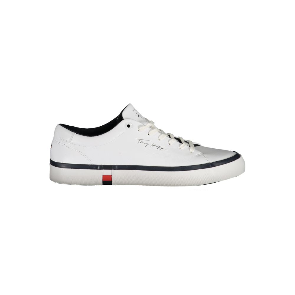 Tommy Hilfiger White Leather Sneakers