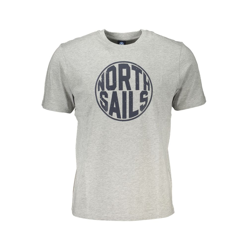 North Sails Gray Cotton T-Shirt for Elevated Casual Style