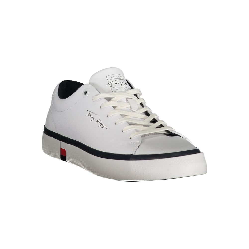 Tommy Hilfiger White Leather Sneakers