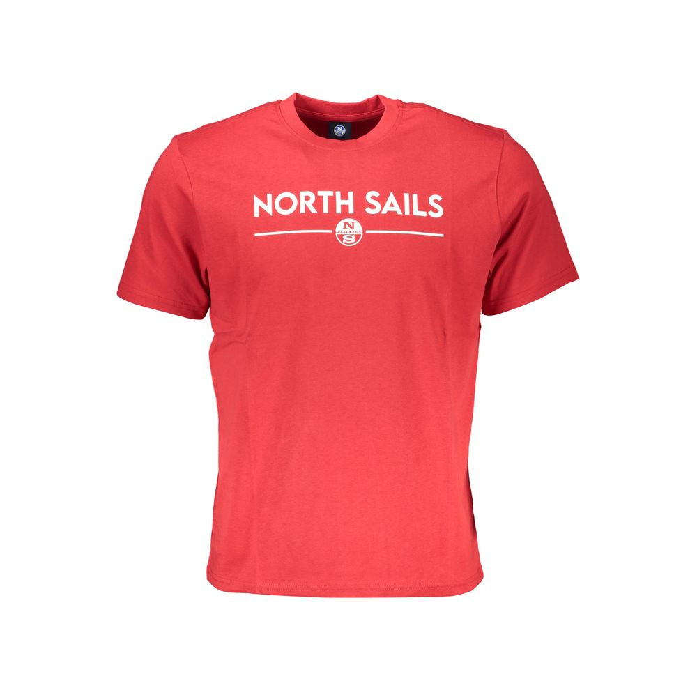 North Sails Red Cotton T-Shirt for Elevated Casual Style