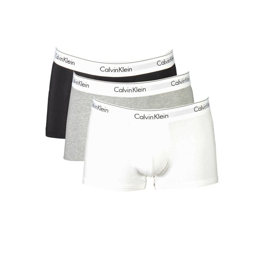 Calvin Klein Gray Cotton Boxer Short for Elevated Comfort