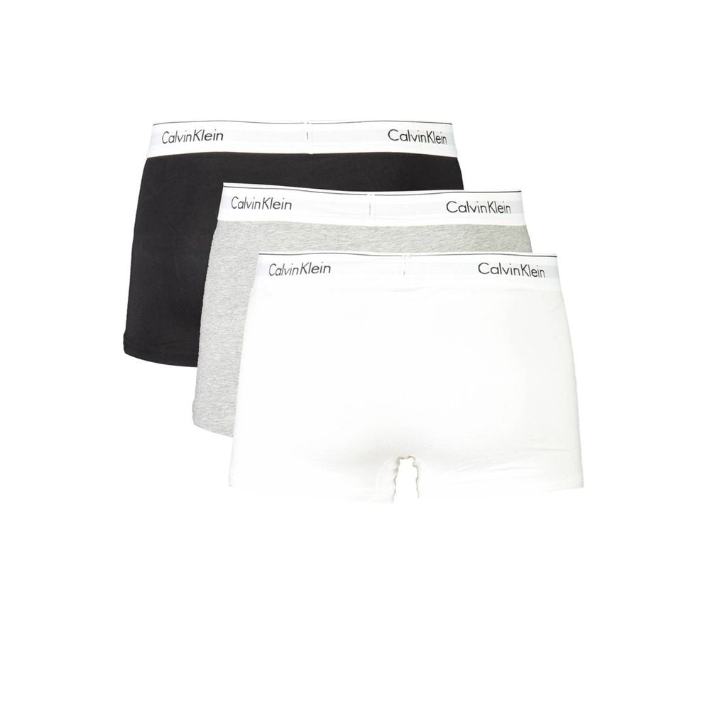 Calvin Klein Gray Cotton Boxer Short for Elevated Comfort