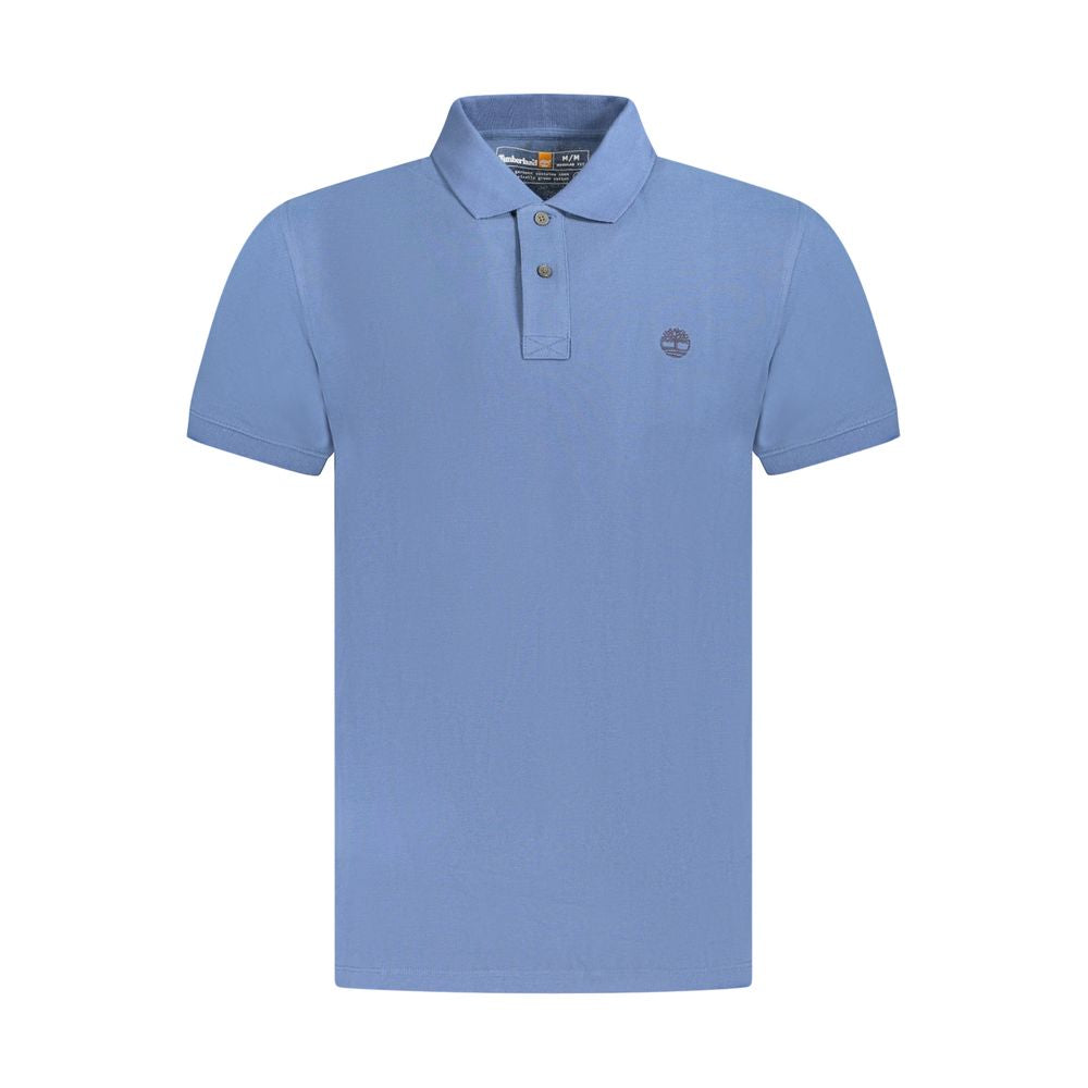 Timberland Blue Cotton Polo Shirt for Elevated Style