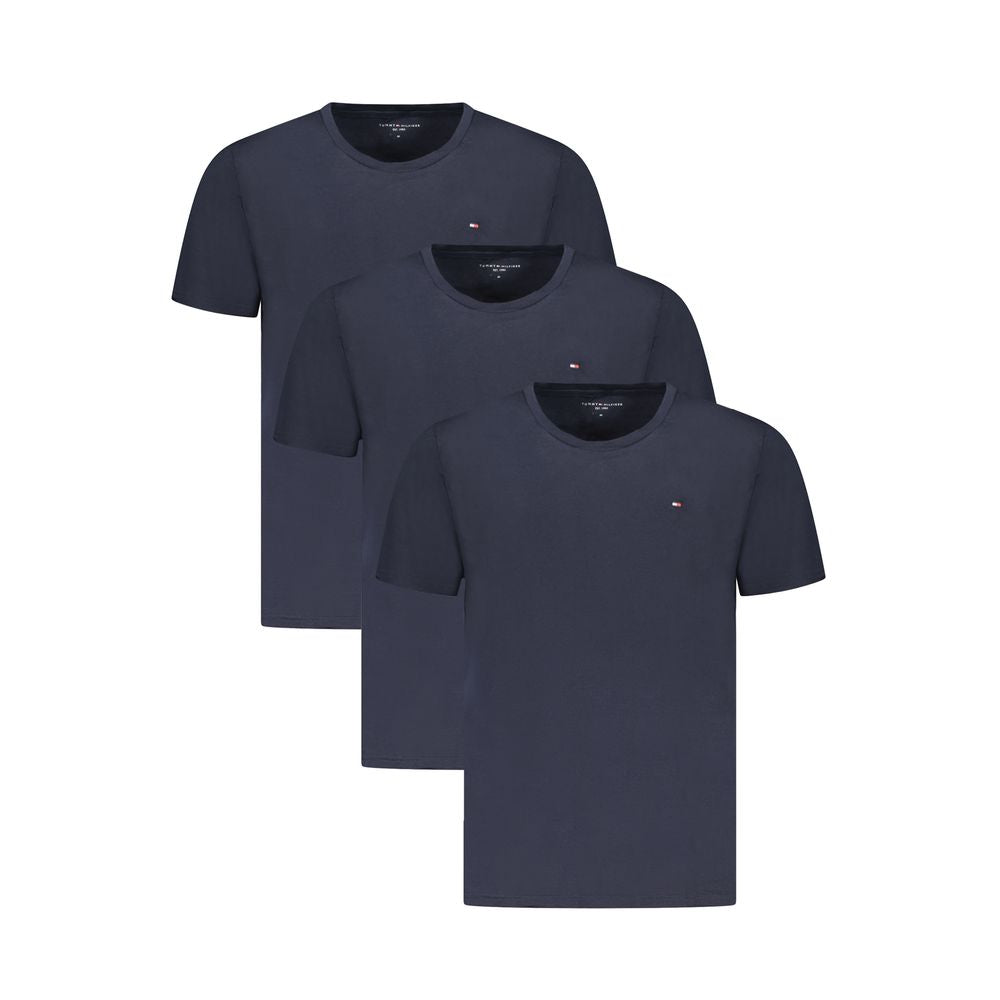 Tommy Hilfiger Blue Cotton T-Shirt for Effortless Elegance
