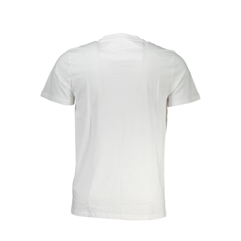 Cavalli Class White Cotton T-Shirt for Effortless Elegance