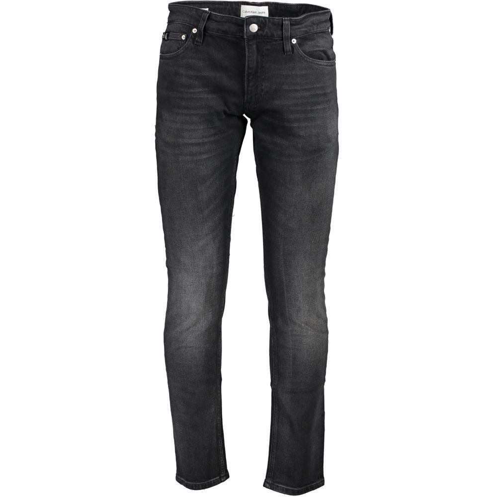 Calvin Klein Black Cotton Jeans for Elevated Style