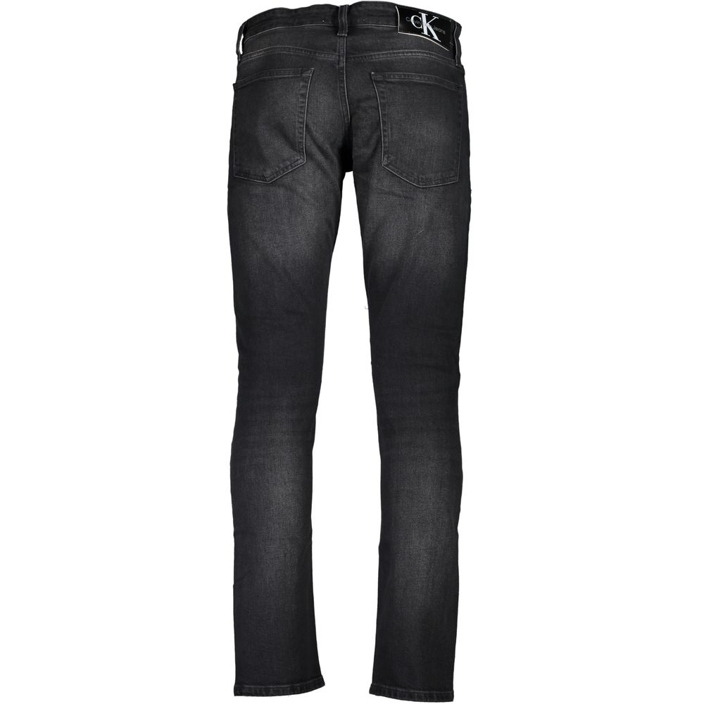 Calvin Klein Black Cotton Jeans for Elevated Style