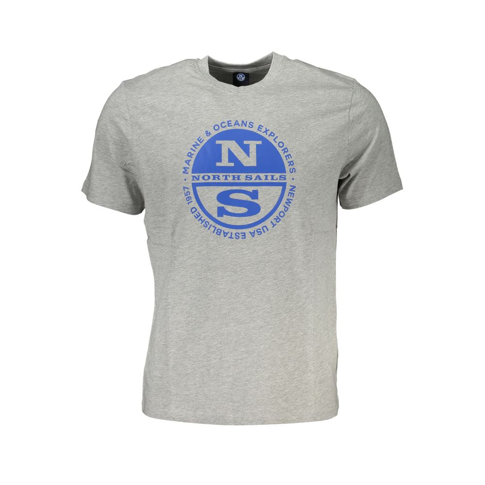 North Sails Gray Cotton T-Shirt for Elevated Casual Style
