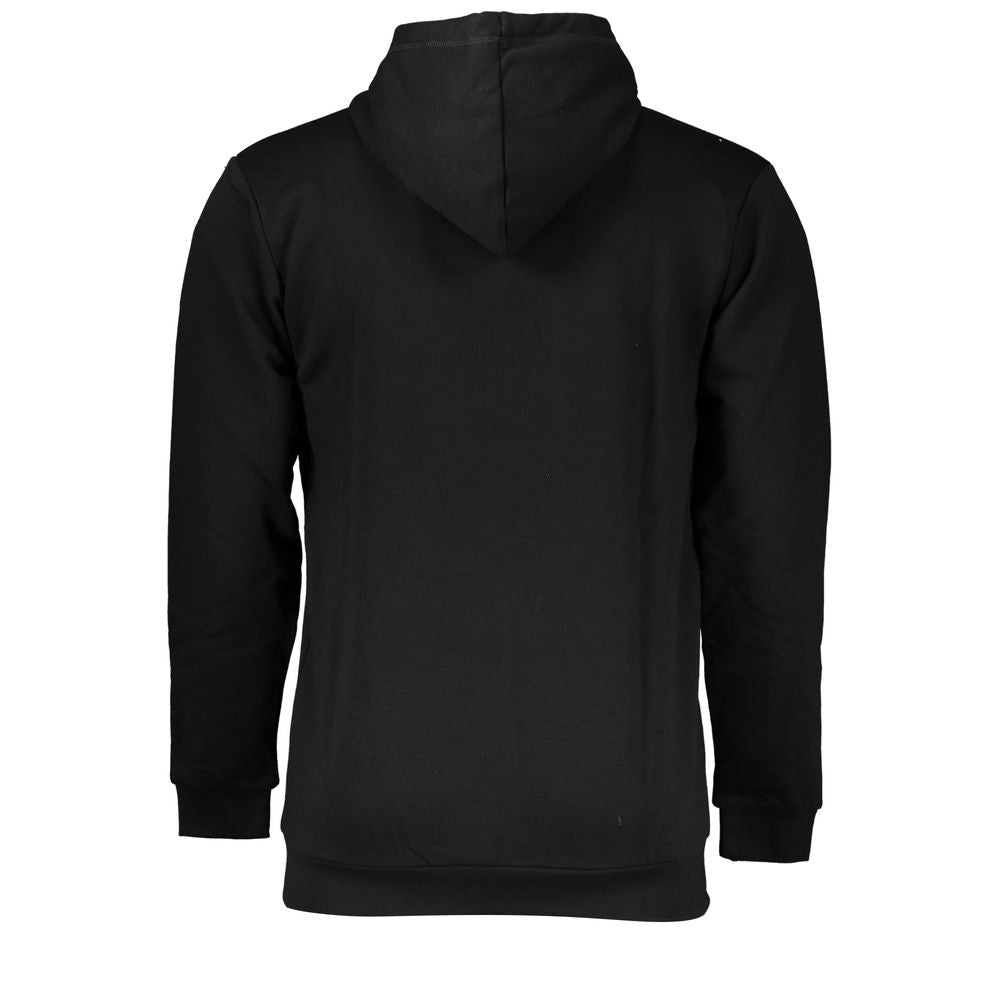 Sergio Tacchini Black Cotton Sweater for Elevated Casual Style