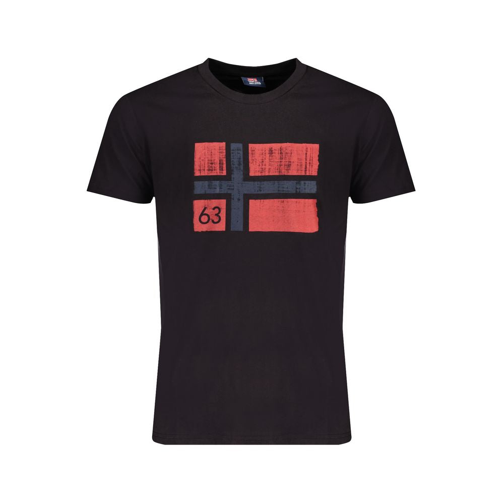 Norway 1963 Black Cotton T-Shirt for Effortless Elegance